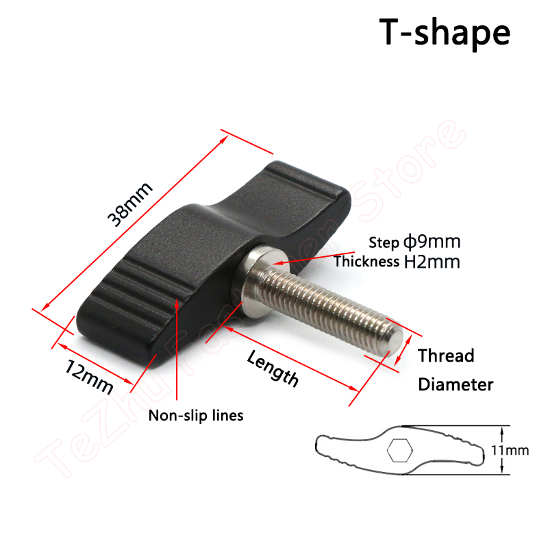 1pc M4 M5 M6 M8 Thumb Screws L - Barrel Bolt Slide ulasan dan harga