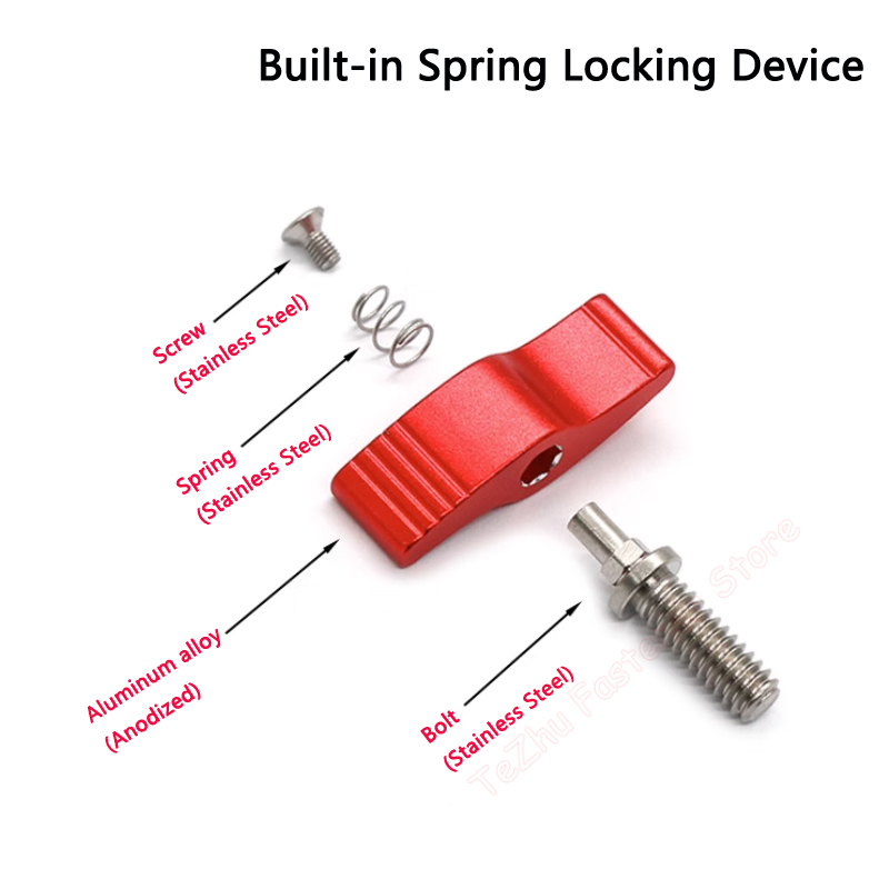 1pc M4 M5 M6 M8 Thumb Screws L - Barrel Bolt Slide ulasan dan harga