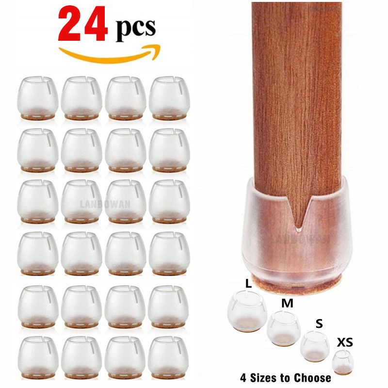 24pcs Silicone Chair Leg Prote - Furniture Hardware Legs ulasan dan harga