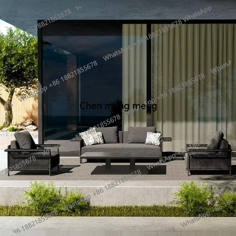 Outdoor Woven Sofa Set Corner  - Furniture Hardware Restoration ulasan dan harga