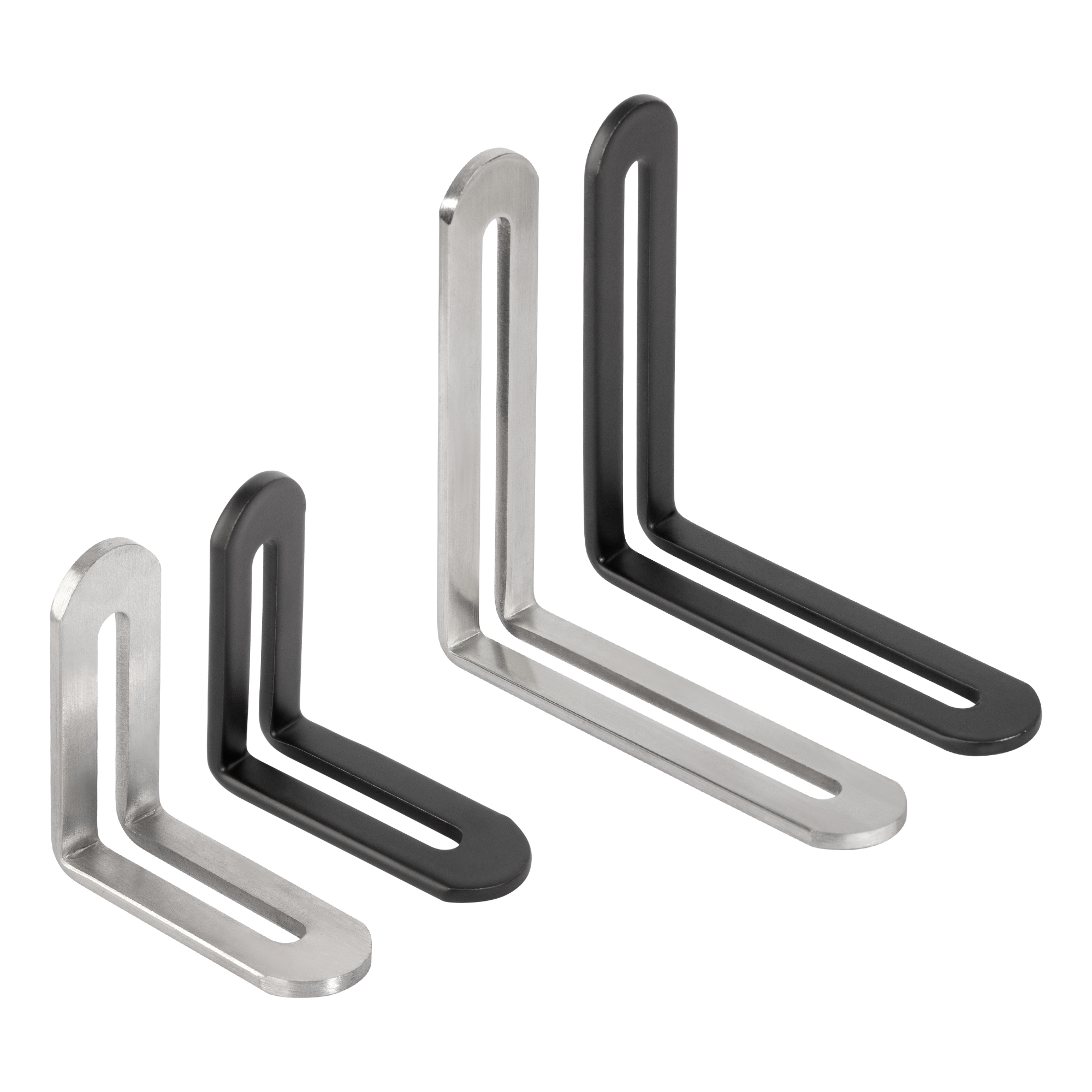 2pcs Corner Brackets Stainless - Furniture Hardware Fixing Screws ulasan dan harga