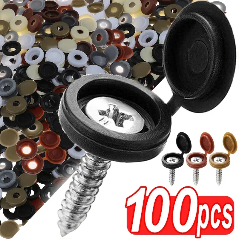 Hinged Plastic Screw Cap Cover - Furniture Hardware Fixing Screws ulasan dan harga