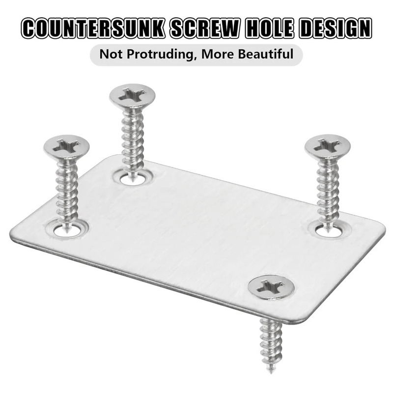 10Pcs Stainless Steel Right An - Furniture Hardware Connectors ulasan dan harga