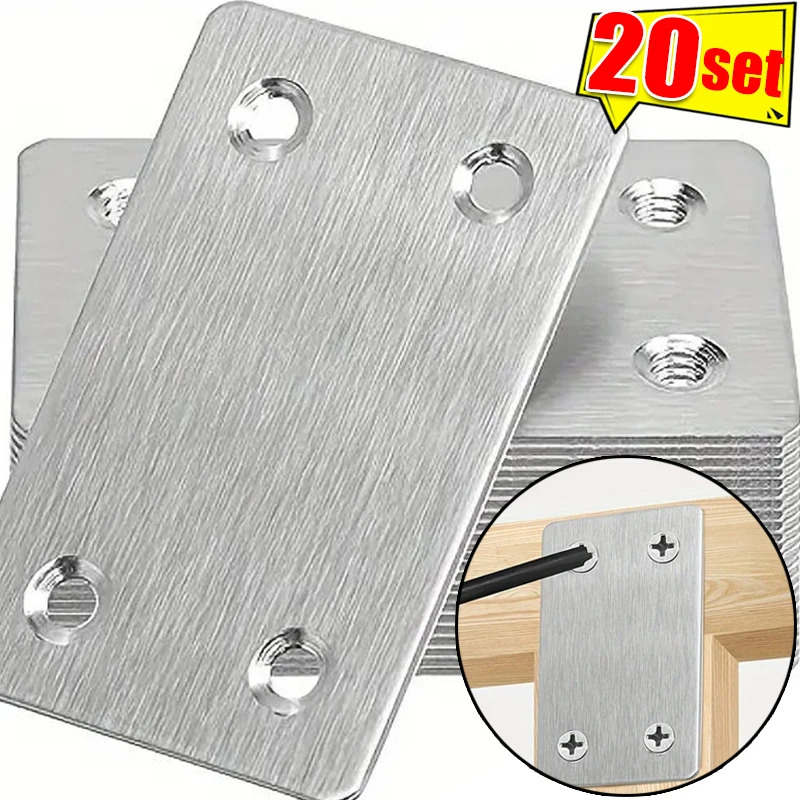 10Pcs Stainless Steel Right An - Furniture Hardware Connectors ulasan dan harga