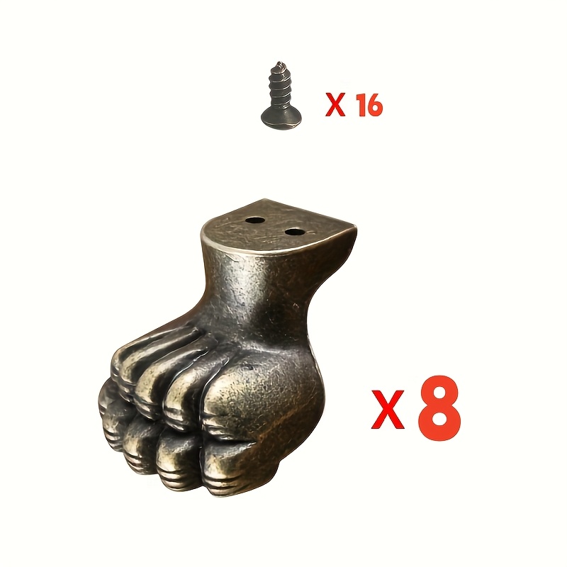8pcs Antique Foot Brass Jewelr - Furniture Hardware Brass ulasan dan harga