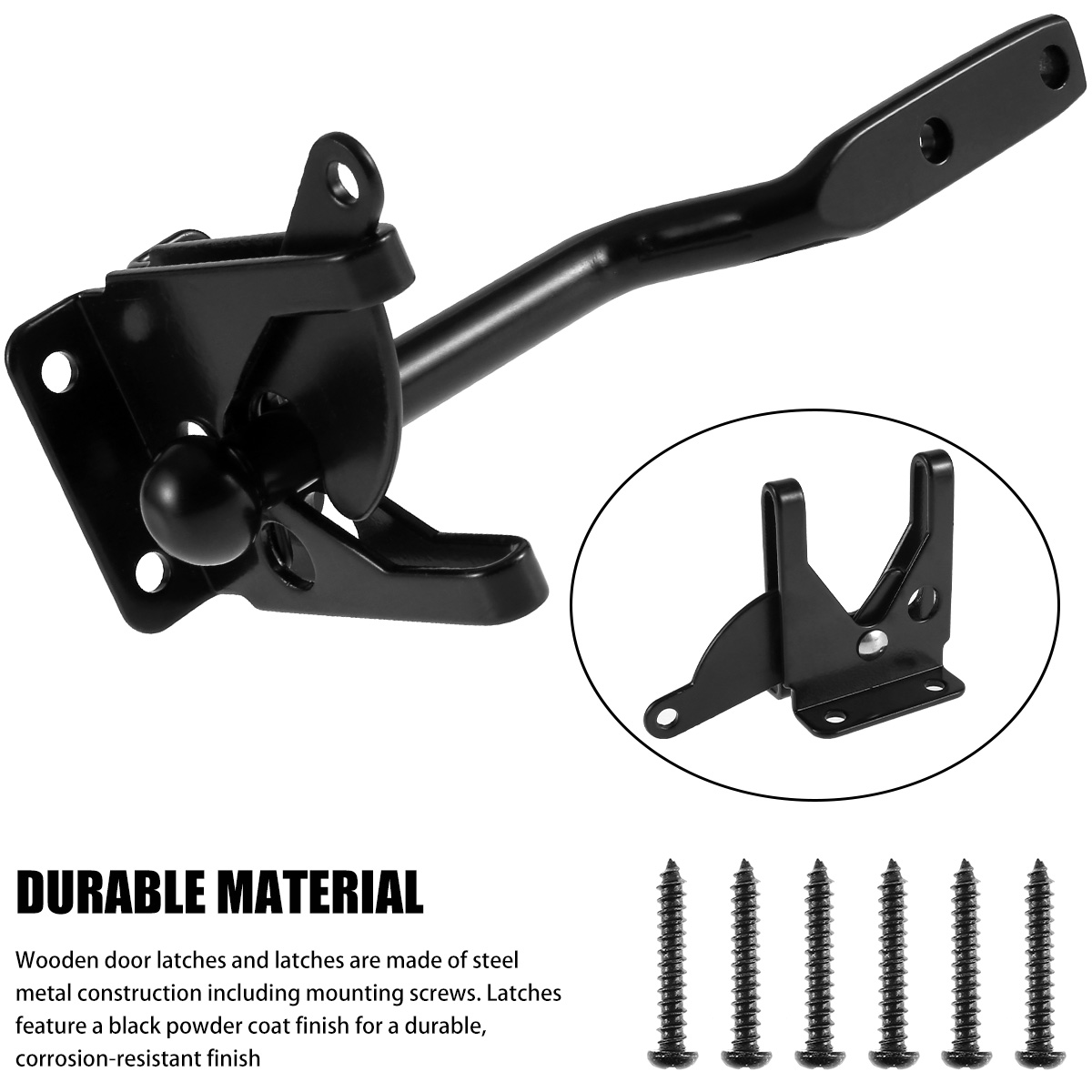 Self-Locking Gate Latch Carbon - Barrel Bolt Slide ulasan dan harga