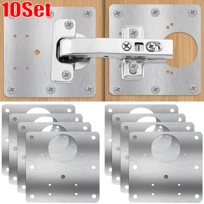 Cabinet Door Hinge Repair Plat - Furniture Hardware Fixing Screws ulasan dan harga