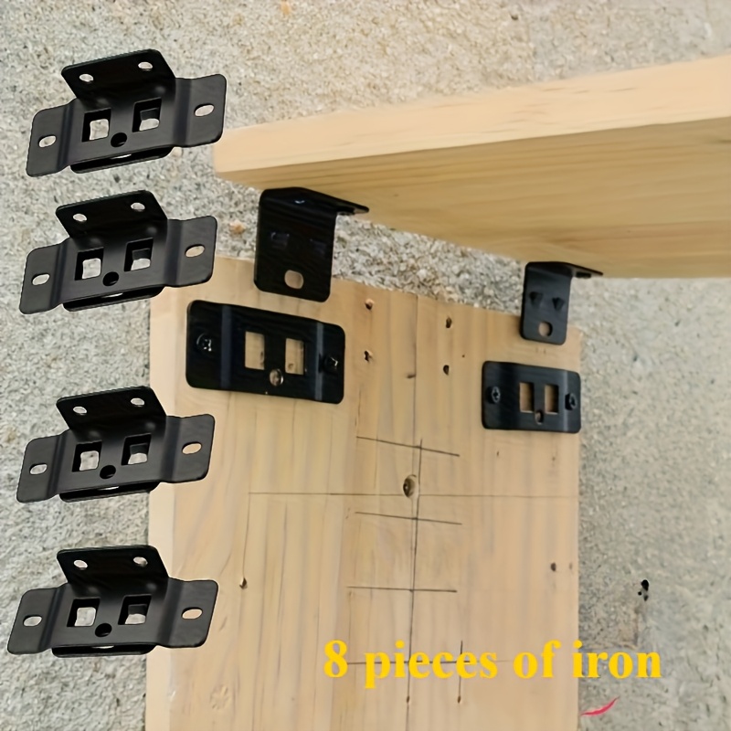 4 Sets 2-in-1 Metal Fixing Cli - Furniture Hardware Connectors ulasan dan harga