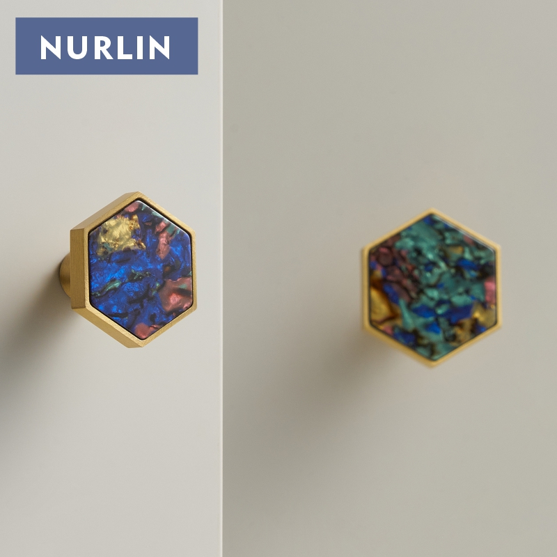Nurlin Brass Hexagonal White P - Furniture Hook Hardware ulasan dan harga