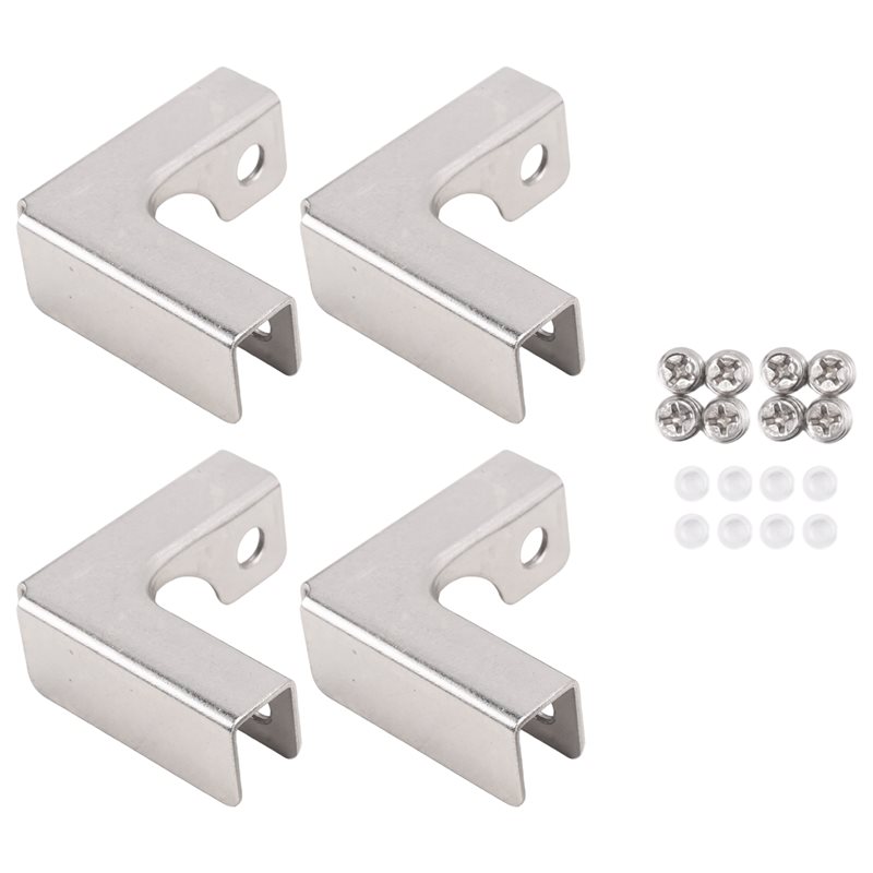 ABUI-4Pcs L Type Glass Fixing  - Furniture Hardware Types ulasan dan harga
